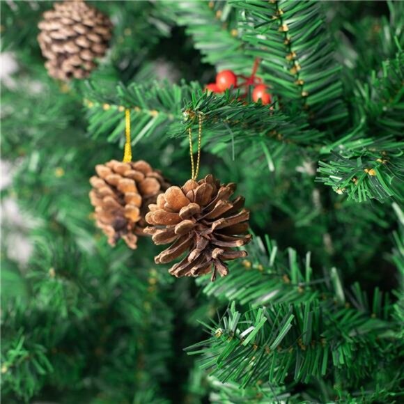 25 Pcs 1.6-2.4 Inches Christmas Pine Cones Decoration with String,Natural Rustic - Picture 5 of 7